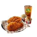2-pc San-Thai Crunch Combo with a ice lemon tea