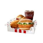 KFC Colonel Stacker Box having chicken, burger and cold drink