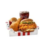 KFC Stacker Box having chicken, double down burger and cold drink