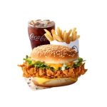 Zinger Cheezy With fries and a drink